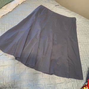 New York & Company lined cotton blend panel skirt office work  grey size 8